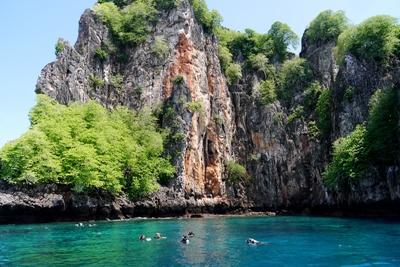 A panoramic view of our Conservation volunteers working in Thailand