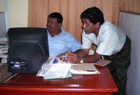 Sri Lanka Two employees in the marketing sector of a Sri Lankan business explain their roles to an intern.