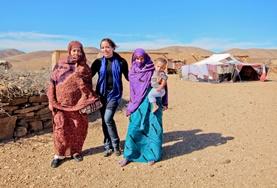 Morocco A Moroccan nomad family at one of our volunteer cultural immersion placements.
