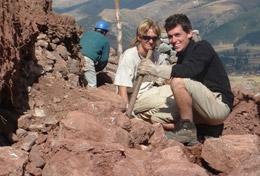 Peru A High School Project Archaeology intern uncovers artifacts during a dig in Peru.