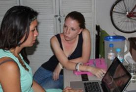 International Development Two International Development interns meet to plan and organise a fundraising event for a local non-profit organisation in Mexico.