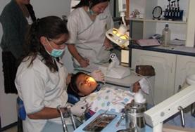 Bolivia A Dentistry volunteer shadows and learns from a dentist at a hospital in Bolivia.