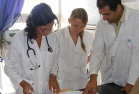 Morocco A local doctor speaks to Medicine interns about a patient's file during their medical internship in Morocco.