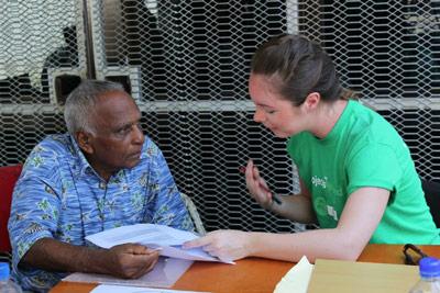 Medical volunteers assess patients at a medical outreach nutrition programme Projects Abroad Medicine volunteers take part in a medical outreach nutrition programme in Fiji