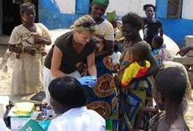 Medicine & Healthcare A Public Health intern conducts a medical screening outreach in a local community in Ghana.