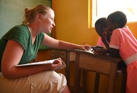 Ghana A Speech Therapy intern works closely with two children at our volunteer placement in Ghana.