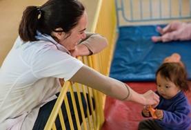 Bolivia A volunteer spends time interacting with a young child as part of her Social Work internship in Bolivia.