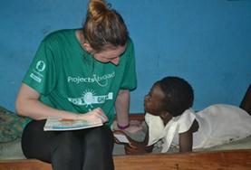 Ghana A Social Work intern works with a local child in Ghana under the guidance of a qualified mental health professional.