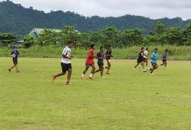 Samoa A local sports team plays a friendly practice rugby match as part of our volunteer Rugby placement in Samoa.