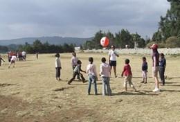 Ethiopia School Sports volunteers in Ethiopia coach local school children and help to improve their fitness.
